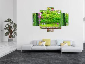 Slika - Čarobni vrt z labodi (150x105 cm)