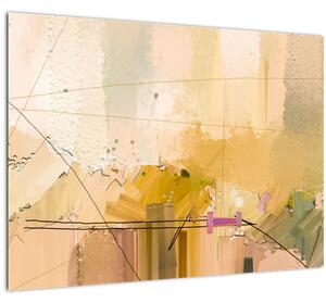 Staklena slika - Abstrakcija, oljna slika (70x50 cm)