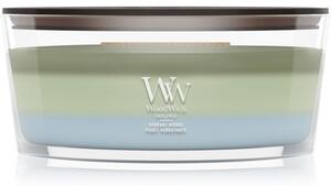 Woodwick Trilogy Verdant Woods mirisna svijeća s drvenim fitiljem 453.6 g