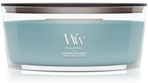 Woodwick Cedarwood & Ocean Moss mirisna svijeća s drvenim fitiljem 453.6 g