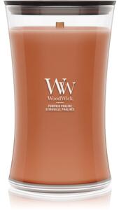 Woodwick Pumpkin Praline mirisna svijeća s drvenim fitiljem 610 g