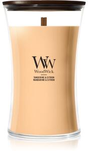 Woodwick Tangerine & Citron mirisna svijeća s drvenim fitiljem 610 g