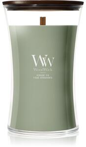 Woodwick Verdant Fig mirisna svijeća s drvenim fitiljem 610 g