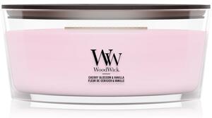 Woodwick Cherry Blossom & Vanilla mirisna svijeća s drvenim fitiljem 453.6 g