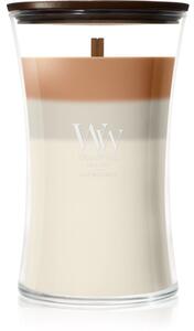 Woodwick Trilogy Café Macchiato mirisna svijeća s drvenim fitiljem 610 g