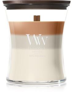 Woodwick Trilogy Café Macchiato mirisna svijeća s drvenim fitiljem 275 g