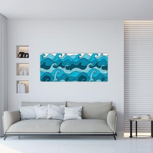 Slika - Abstrakcija, morje (120x50 cm)