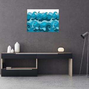 Slika - Abstrakcija, morje (70x50 cm)