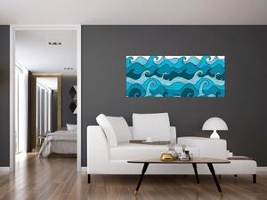 Slika - Abstrakcija, morje (120x50 cm)