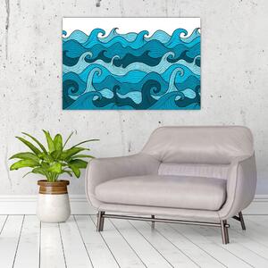 Slika - Abstrakcija, morje (90x60 cm)