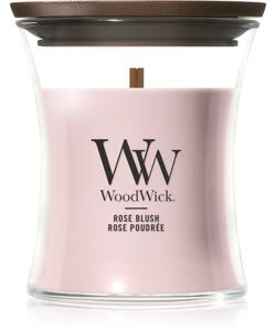 Woodwick Rose Blush mirisna svijeća s drvenim fitiljem 85 g