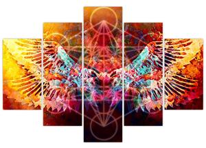 Slika - Merkaba s krili, abstrakcija (150x105 cm)