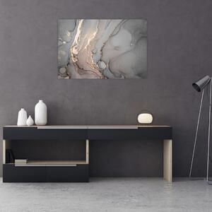 Slika - Sivo-zlat marmor (90x60 cm)