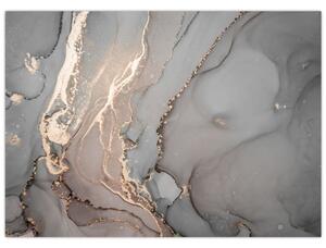 Slika - Sivo-zlat marmor (70x50 cm)