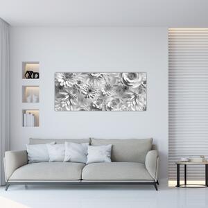Slika - Bele rože (120x50 cm)
