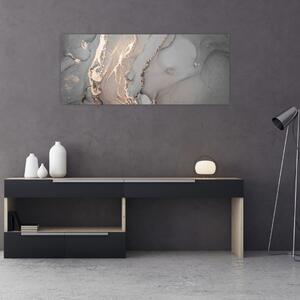 Slika - Sivo-zlat marmor (120x50 cm)