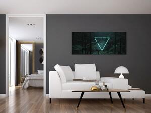 Slika - Neonski trikotnik v džungli (120x50 cm)