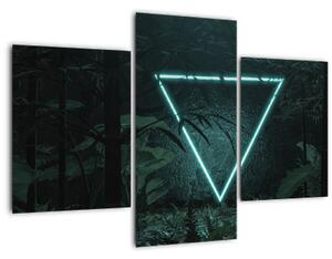 Slika - Neonski trikotnik v džungli (90x60 cm)