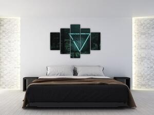 Slika - Neonski trikotnik v džungli (150x105 cm)