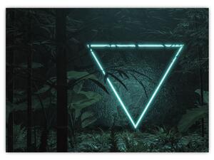 Slika - Neonski trikotnik v džungli (70x50 cm)