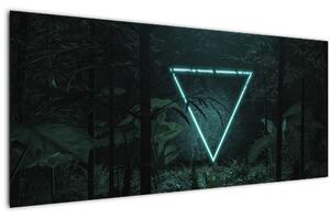 Slika - Neonski trikotnik v džungli (120x50 cm)