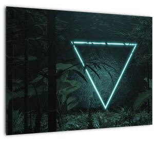 Slika - Neonski trikotnik v džungli (70x50 cm)