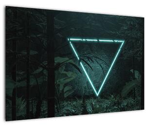 Slika - Neonski trikotnik v džungli (90x60 cm)