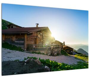 Slika - Jutro v Alpah, Tirolska (90x60 cm)