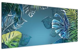Slika - Listi tropskih rastlin (120x50 cm)