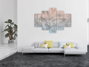 Slika - Tropske rastline na steni (150x105 cm)