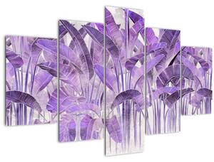 Slika - Vijolični listi v mavcu (150x105 cm)