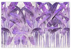 Slika - Vijolični listi v mavcu (90x60 cm)