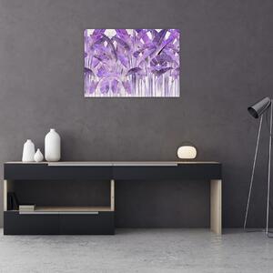Slika - Vijolični listi v mavcu (70x50 cm)