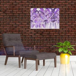 Slika - Vijolični listi v mavcu (70x50 cm)