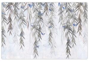 Slika - Vrbove vejice z metulji (90x60 cm)