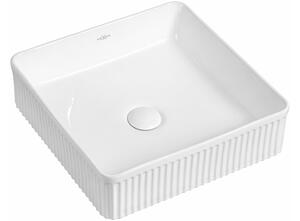 Mexen Grovo rebrasti umivaonik na stolu 37 x 37 cm, bijeli - 22303700