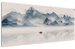 Slika - Dolina modrih gora (120x50 cm)