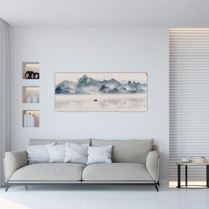 Slika - Dolina modrih gora (120x50 cm)