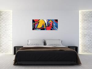 Slika - Abstrakcija moških (120x50 cm)