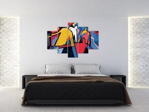 Slika - Abstrakcija moških (150x105 cm)