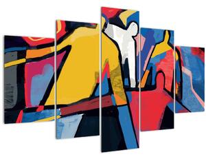 Slika - Abstrakcija moških (150x105 cm)