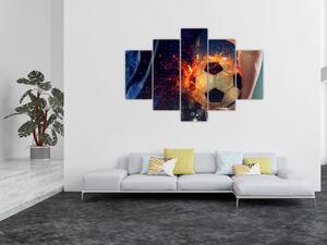 Slika - Nogometna žoga v ognju (150x105 cm)