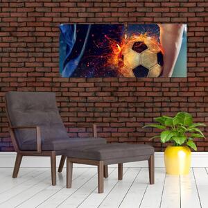 Slika - Nogometna žoga v ognju (120x50 cm)