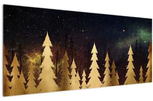 Slika - Zlata noč (120x50 cm)