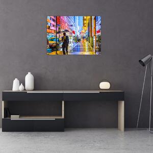 Slika - Mesto v neonskem sijaju (70x50 cm)