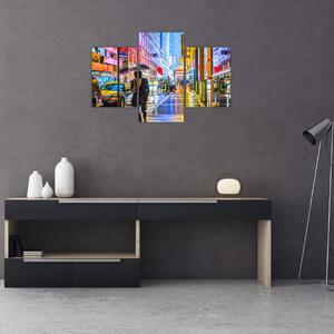 Slika - Mesto v neonskem sijaju (90x60 cm)