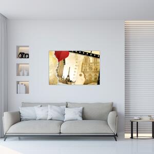 Slika - Spomini na Pariz (90x60 cm)