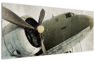 Slika - Staro propelersko letalo (120x50 cm)