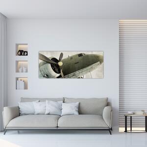 Slika - Staro propelersko letalo (120x50 cm)