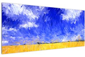 Slika - Oljna slika, Zlato polje (120x50 cm)